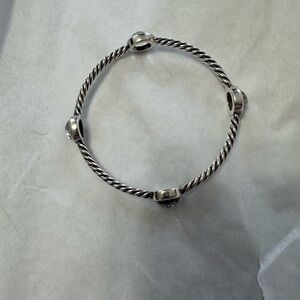 DYElegant Silver Twisted Bracelet